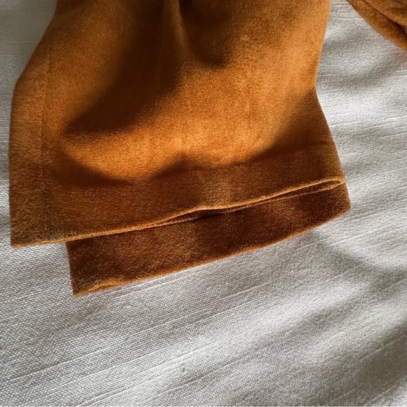 Vintage Design Assets Pants Womens 12 Suede Leather Straight Lined 90s Western - Picture 4 of 14